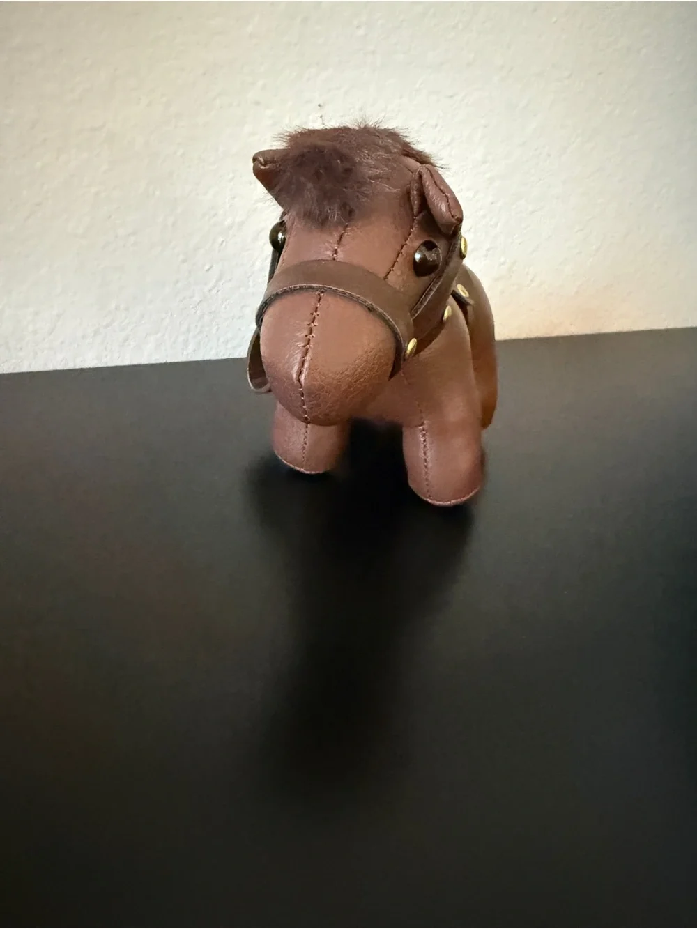 ✨ NWT Brown Faux Leather Mini Pony Bag Charm / Keychain ✨